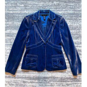 Laundry Dark Blue Velvet Blazer